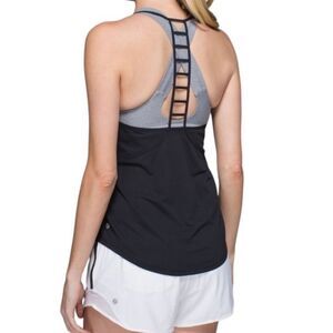 Lululemon Breezy Singlet Black Tank Top Size 10